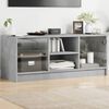 vidaXL TV Cabinet Concrete gray Engineered wood, glass Medium TV Cabinet