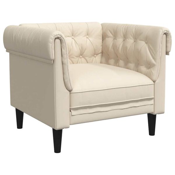 vidaXL Chesterfield Sofa Chair Linen