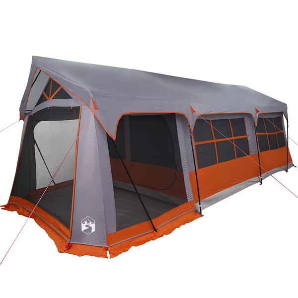 vidaXL Tents with Roof Gray and orange 620 x 322 x 240 cm Polyester