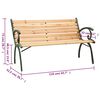 vidaXL Patio Bench 45.7" Cast Iron and Solid Wood Fir