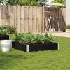 vidaXL Garden Planter Black Solid Pine Wood with Galvanized Hinges
