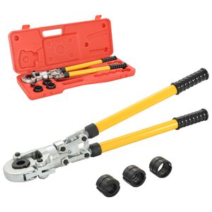 vidaXL Hydraulic Crimping Pliers 0.6"-0.8"-1"-1.3"