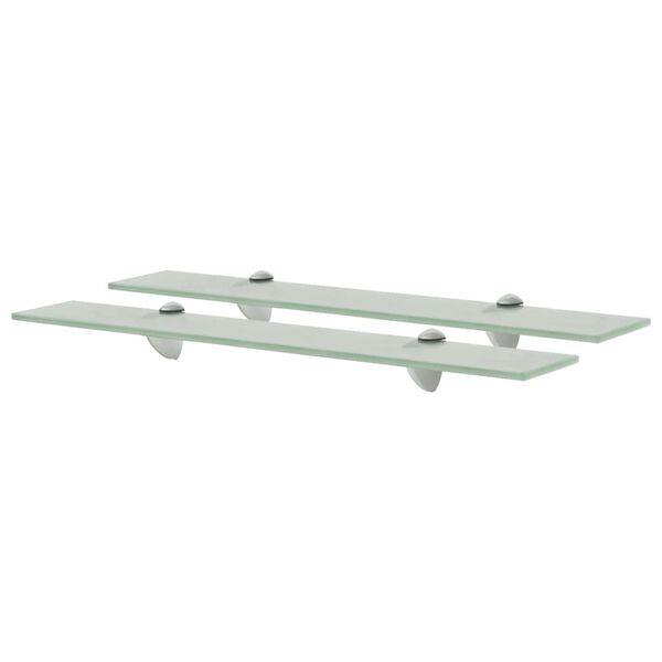vidaXL Floating Shelf Set of 2 Frosted Tempered safety glass