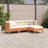 vidaXL Garden Sofa Set Wax brown and cream