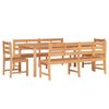vidaXL Garden Dining Set Natural Teak Solid Teak Wood 78.7 in Sturdy