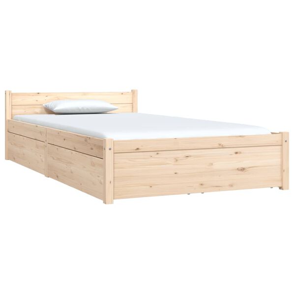 vidaXL Bed Frame without Mattress with Drawers 90 x 78.7 " (815029+814984)