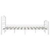 vidaXL Bed Frame White Metal 55.1x78.7 in Durable Bed Frame