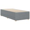 vidaXL Bed Frame Light Grey Polyester Fabric Single Bed Frame