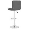 vidaXL Bar Stool Set of 2 Dark Grey 100% polyester, chrome-plated steel