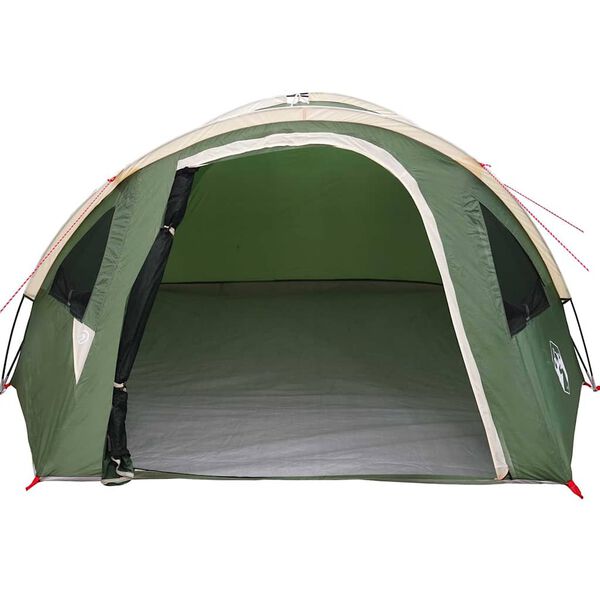 vidaXL Camping Tent with Roof Green 308 x 268 x 130 cm Polyester