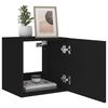 vidaXL TV Wall Cabinet Set of 2 Black Engineered wood Medium