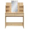 vidaXL Dressing Table Sonoma Oak Engineered wood, Glass