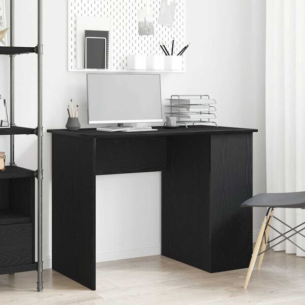 vidaXL Desk Black Oak 100x55x75 cm Engineered Wood