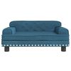 vidaXL Kids Sofa Blue Velvet, pine wood, foam, plastic Mini Modern