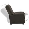 vidaXL Recliner Taupe 100% polyester, plywood, iron Standard