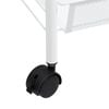 vidaXL 3-Tier Kitchen Trolley White 18.1"x10.2"x25.2" Iron