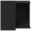 vidaXL Cat Litter Box Enclosure Black Engineered Wood Compact