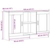 vidaXL Sideboard Old wood Engineered wood Medium Sideboard Rectangular