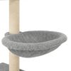 vidaXL Cat Tree Light grey Engineered wood Large