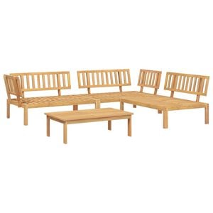 vidaXL Pallet Sofa Set Natural acacia wood Solid acacia wood Large