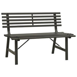 vidaXL Garden Bench Black Powder-coated steel Large Durable
