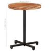 vidaXL Bistro Table Natural wood, Black Solid Acacia wood, Iron Compact