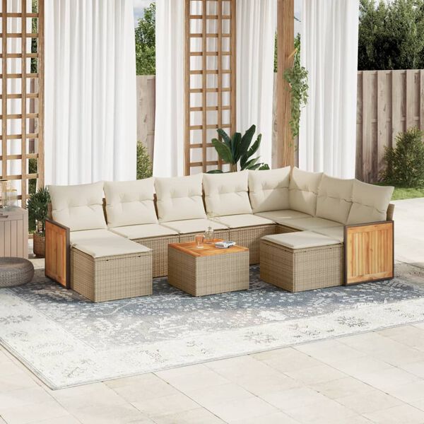 vidaXL Garden Sofa Set Beige