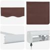 vidaXL Retractable Awning Brown and White