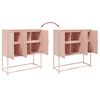 vidaXL Highboard Pink Steel Medium Highboard Rectangular Industrial