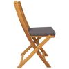 vidaXL Folding Chair 6 pcs Gray 49 x 57.5 x 92cm Solid Acacia wood