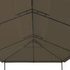 vidaXL Gazebo Taupe Tubular steel frame, Polyester fabric with PA coating