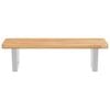 vidaXL Basin Shelf Wall Mounted Steel and Solid Wood Oak