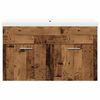 vidaXL Bathroom Furniture Set Old wood and white Engineered wood and ceramic