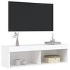 vidaXL TV Stand with LED Lights White 39.4"x11.8"x11.8"