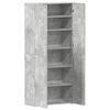 vidaXL Shoe Cabinet with Shelf Gray 80 x 35.5 x 180 cm Engineered wood
