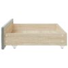 vidaXL Bed Drawer Light grey Engineered wood, Velvet (100% polyester)