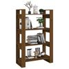 vidaXL Book Cabinet Honey Brown Solid Pine Wood Medium Book Cabinet