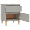 vidaXL Bedside Cabinet Concrete grey Engineered wood Bedside Cabinet