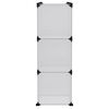 vidaXL Storage Cube Organizer Transparent PP (Polypropylene), steel