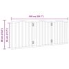 vidaXL Dog Gate Set of 3 Poplar wood 59.1 in long Foldable Dog Gate