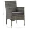 vidaXL Dining Set Grey and Brown