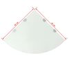vidaXL Corner Shelf White Tempered safety glass Medium Corner Shelf