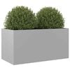 vidaXL Planter Silver Galvanized Steel Medium Durable Planter