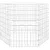 vidaXL Animal Enclosure Silver Galvanized Iron 6-Panel Modular