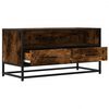 vidaXL TV Cabinet Smoked Oak Engineered Wood, Metal TV Cabinet