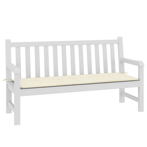 vidaXL Garden Bench Cushion Cream Oxford fabric 59.1 x 19.7 x 1.6 in