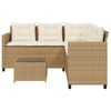 vidaXL Garden Sofa Beige