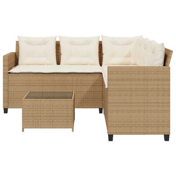 vidaXL Garden Sofa Beige