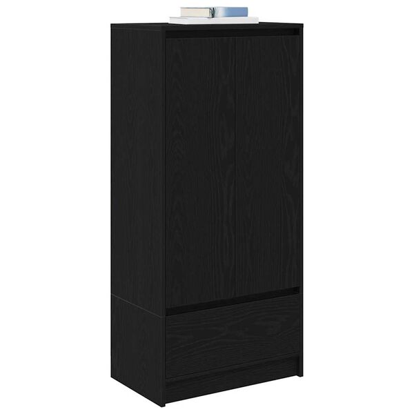 vidaXL Cabinet Black Oak Engineered Wood Standard Cabinet Rectangular