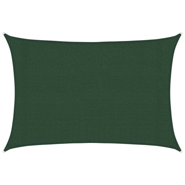 vidaXL Sunshade Sail 1.75 oz/ft² Dark Green 9.8x14.8' HDPE